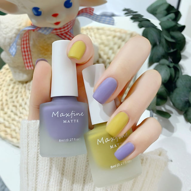 8ml Nail Polish Safe Ingredients Quick Dry Smooth Texture Excellent Saturation Bright Color Show Unique Charm Gelatinous Matte Finish Style Semi-permanent Nail Varnish Nail Supplies