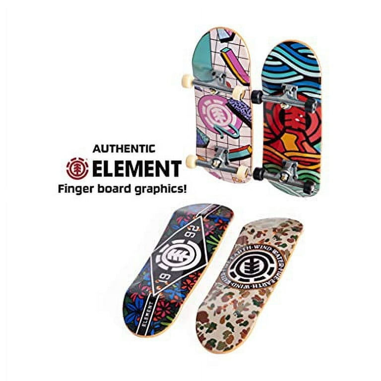 TECH DECK, Ultra DLX Fingerboard 4-Pack, Element Skateboards, Collectible  and Customizable Mini Skateboards, Multicolor 