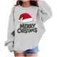 thumbnail image 2 of Blusas y camisas de manga larga con cuello redondo para niños Estampados navideños de manga larga Casual Suelto Forro polar para mayor calidez Sudadera con capucha de manga larga con cuello redondo pa, 2 of 4