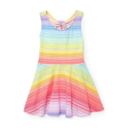 Children's Place Toddler Girls' Neon Striped Tank Dress