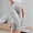 Gray, variant on Womens Capri Pants Casual Summer Stretch Pants Bottom Slits Design with Buttons Trim S-3XL