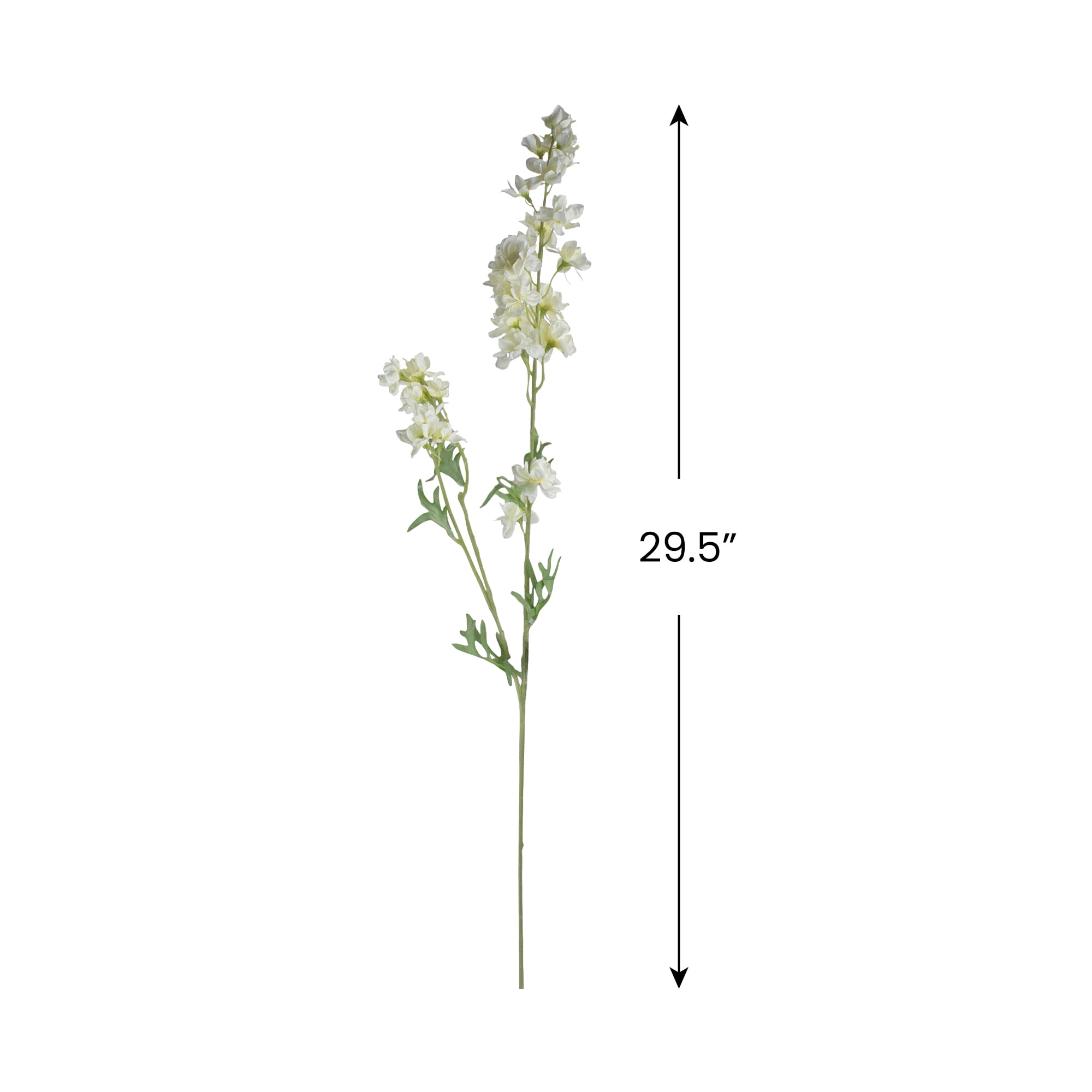 Larkspur Flower Artificial Spray - 29.5" - Green and White