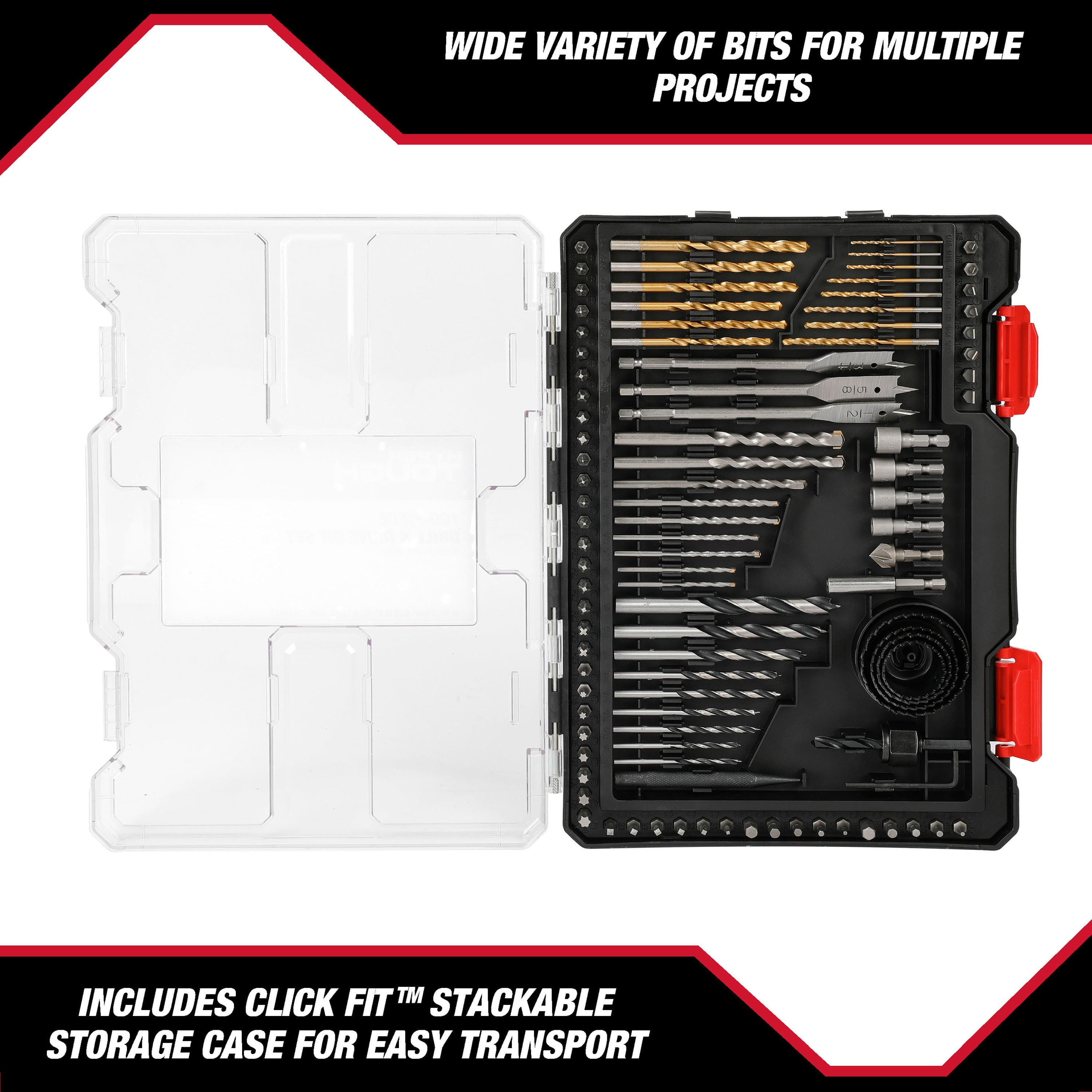 Hyper tough 100 piece drill and driver bit set hotsell