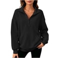 thumbnail image 2 of Diufon Collar Sweatshirt for Women Casual Long Sleeve Button Neck Pullover Tops Fall Fashion Clothes with Pockets, 2 of 9