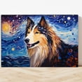 thumbnail image 4 of Alaskan Malamute Dog Canvas Van Gogh Starry Night Wall Art Gifts Canvas Wall Art Frame Music Artist Customized Canvas Framed Photo Art Work For The Bedroom(Gifts For Dog Lover ), 4 of 6