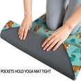 thumbnail image 3 of 70x26 Inch Yoga Towel, Sweat Absorbent Non-Slip Mat for Hot Yoga, Pilates & Fitness,Tiger Running Leaf Light Teal Pattern, 3 of 5