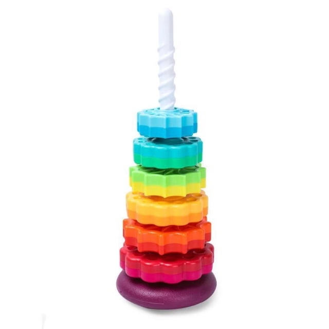 Juguete Infantil Para Bebés, Torre Giratoria De Arcoíris, Juguete Apilable Para Bebés, Juegos De Apilamiento De Torres De Arcoíris, Bloques Apilables Moyic FN006341-00