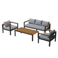 thumbnail image 1 of Cannes Aluminum Patio Sectional Set, Dark Grey, 1 of 11