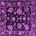 thumbnail image 1 of Ahgly Company Indoor Square Oriental Purple Traditional Area Rugs, 5' Square, 1 of 4