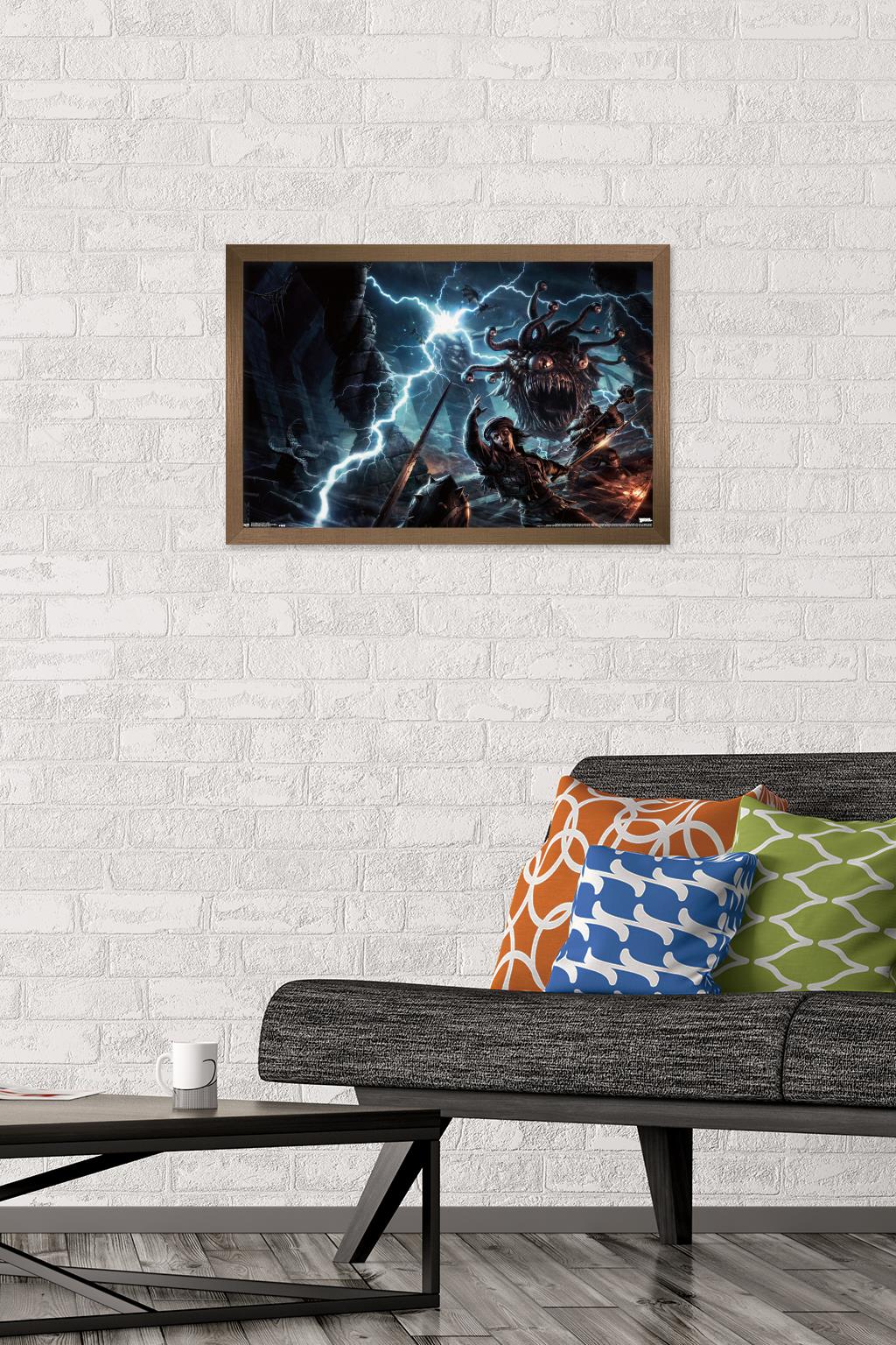 Dungeons and Dragons - Battle Wall Poster, 14.725" x 22.375", Framed