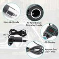 thumbnail image 3 of 1Pair Electric Bicycle Throttle Grip with LCD Battery Voltage Display Key Knock, Universal Electric, 3 of 5