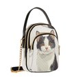 thumbnail image 2 of Shoulder Handbag Women's Crossbody Handbags 5.91x3.15x8.27 Inch Bank Card Bag Cash Bag Key Bag Black and White Cat, 2 of 7