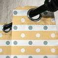 thumbnail image 3 of Ambesonne Yellow and White Grommet Curtain, Stripes Dots, 50" x 96", Almond Green Apricot, 3 of 6