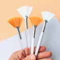 thumbnail image 5 of New Arrivals Professional Soft Facial Brushes Fan Makeup Brushes Portable Mask Brushes Cosmetic Tools Brush for Women Girls 3pcs white white, 5 of 6
