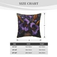thumbnail image 2 of KLL Ornate Purple Floral Vase Decorative Throw Pillow Covers Velvet Soft for Couch Sofa Bedroom Living Room Outdoor (No pillow core)- 18"x18", 2 of 5