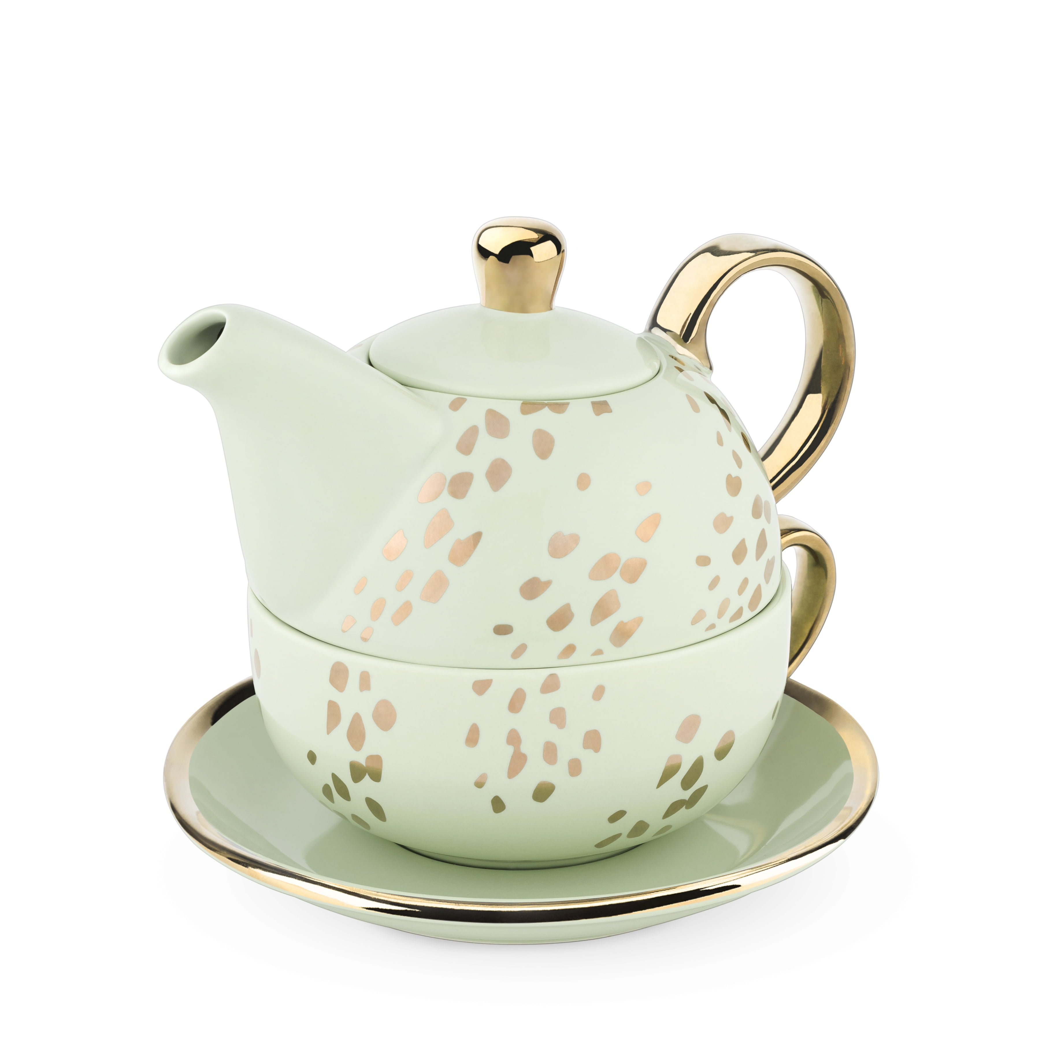 Pinky Up Addison Champagne Dots Tea for One Set