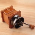 thumbnail image 1 of Molinillo de café en grano de madera manual de acero inoxidable retro mini molinillo de especias con cerámica, 1 of 4