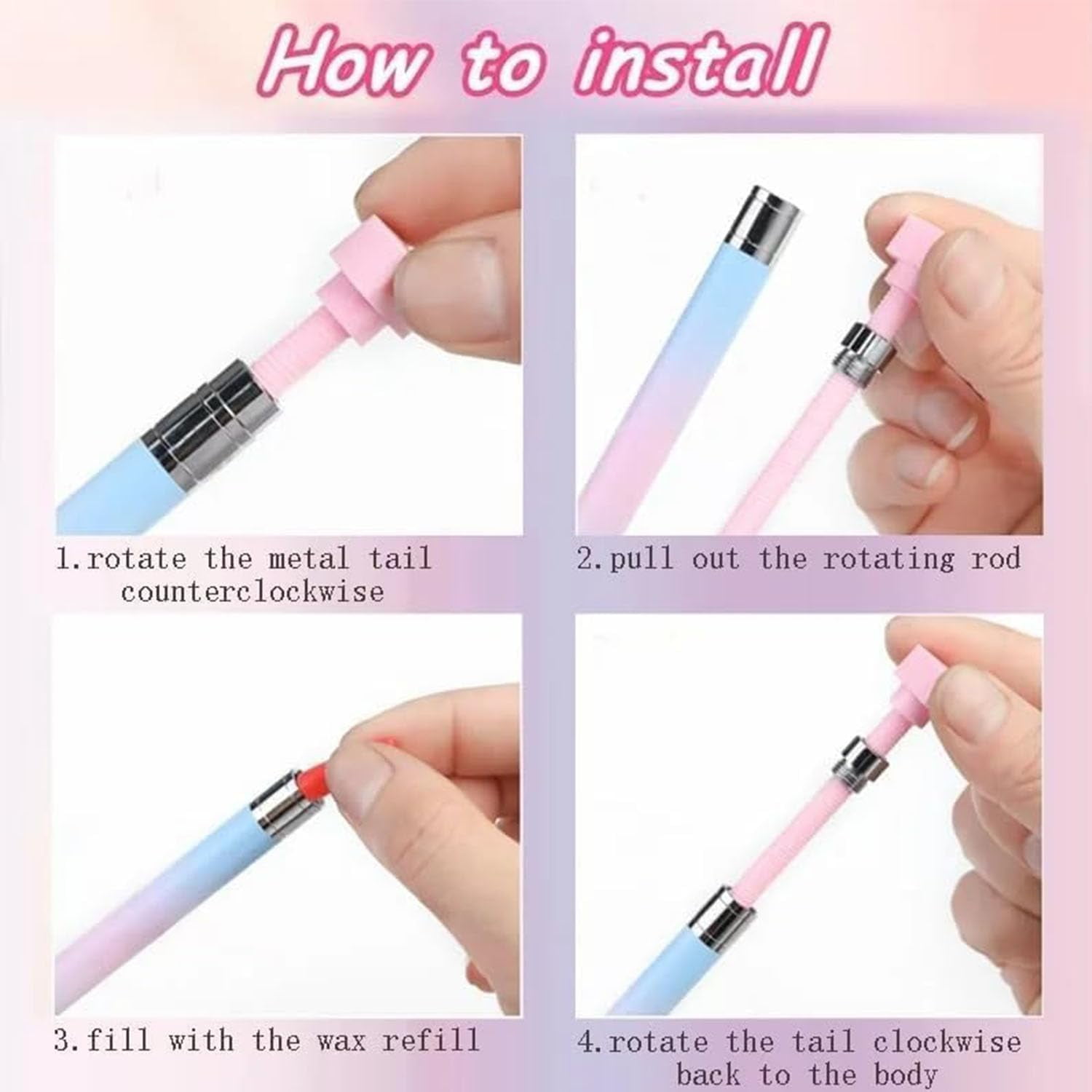 Automatic Refillable Wax Pen, 2026 New Diamond Art Pen Refillable Wax Pen,Diamond Art Pens Tools for Diamond Painting Art Nail DIY Craft
