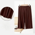 thumbnail image 4 of Jalioing Women's Pajama Shorts Soft Comfort Knee Length Elastic Waist Sleep Shorts Casual Loose Plain Lounge Shorts, 4 of 5
