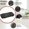 thumbnail image 3 of Electric Countertop Double Burner for Cooking, Portable 2000W Countertop Cast Iron Stove Burner, Hot Plate Temperature Controls with 5 Adjustable for RV/Home/Camp, Black, 3 of 11