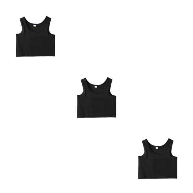 Jumpingount chaleco de cultivo femenino verano clima caliente camisetas sin mangas ropa interior elástica corta sin costuras transpirable flaco Type1 NO1