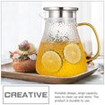 thumbnail image 3 of Mimosa Pitcher Glass Cold Water Jug with Lid 1 Gallon Iced Coffee Pitchers Decanter Desktop Accessories Tea Clear, 3 of 6