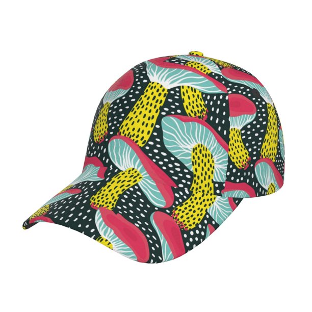 Fotbe Green Mushroom Gorro Clásico de Béisbol, Gorra Ajustable con Broche Snapback, Gorro de Exterior de Algodón Suave