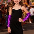 thumbnail image 2 of GDREDA Dancing and Glossy Performance Hand Sleeves for Stage Shows and Decorative Use Purple,S, 2 of 4