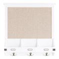 thumbnail image 2 of Kate and Laurel Stallard Wood Framed Wall Organizer with Fabric Pinboard, 24 x 24, White, Decorative Organizer With 3 Hooks and 3 Wooden Pockets, 2 of 6