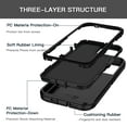 thumbnail image 2 of I-HONVA Compatible with iPhone 15 Case,3-Layer Military Grade Drop Protection Anti-Slip Bumper Rugged Shockproof Dustproof Protection 6.1 inch Phone Case,Black, 2 of 7