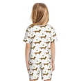 thumbnail image 3 of Picia Dachshund Going To Play Tennis Printed Boys' Kids-PJ Snug Fit Cotton Short Sleeve Top and Shorts 2 Piece Pajama Set-Small, 3 of 9