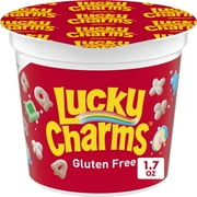 Lucky Charms with Marshmallows Cereal Cup, Gluten Free, Single Serve Cereal, 1.7 oz