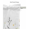 thumbnail image 5 of Elegant Spring Floral Kitchen Valances for Windows Farmhouse Linen Window Valance Curtain for Living Room Window Treatment Pastoral Summer Botanical Valance Rod Pocket Topper Drape, 42 x 18 Inch, 5 of 6