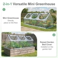 thumbnail image 5 of Aoodor 9 ft. x 3 ft. x 3 ft. Mini Greenhouse with 3 Zipper Doors, Water Resistant UV Protected for Flowers, vegetables and herbs - Transparent, 5 of 8