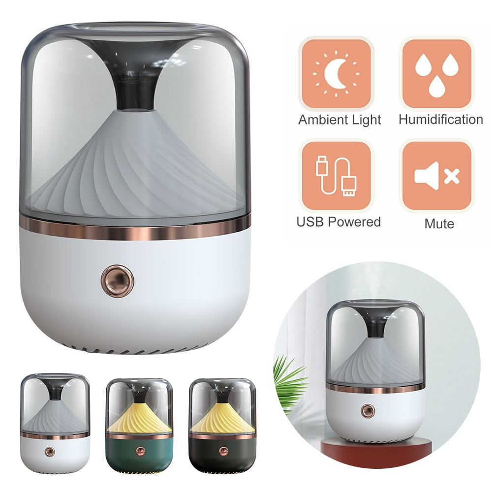 Essential Oil Diffuser, Aromatherapy Diffuser Cool Mist Humidifier with 7 Colors Lights for Home Office, Black