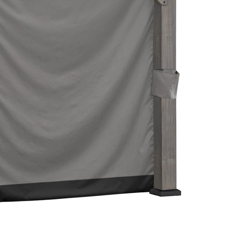 Panneaux de rideaux universels de remplacement Sunjoy rideaux imperméables pour gazebo rideaux d'intimité parois à 4 panneaux pour gazebo, patio et protection de jardin de 10 x 12 pieds couleur