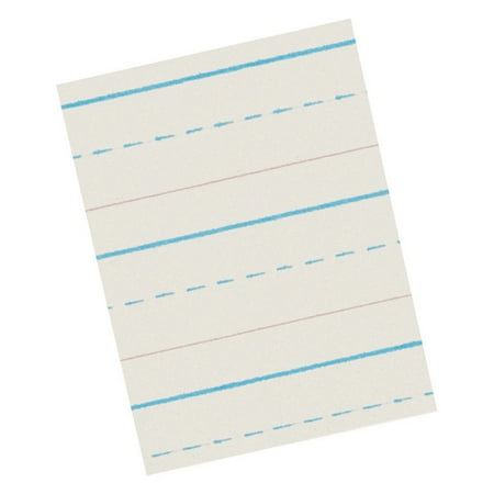 UPC: 0045173026945 | School Smart Red & Blue Newsprint Paper 1/2 inch Long Way Ruled 11 x 8-1/2 inches 500 Sheets
