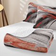 thumbnail image 4 of Homewish Red Black Ombre Bed Spread Queen,Modern Artwork Queen Coverlet Set,3pcs, 4 of 7