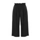 thumbnail image 4 of Pantalones cortos de cintura alta y pierna ancha con cordón para mujer - Color liso, cintura elástica y bolsillos para primavera, verano y otoño, estilo informal, 4 of 4