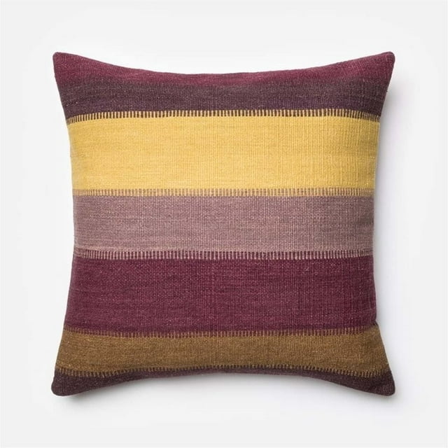 Loloi 22" Carré Coton Jeter Oreiller en Prune