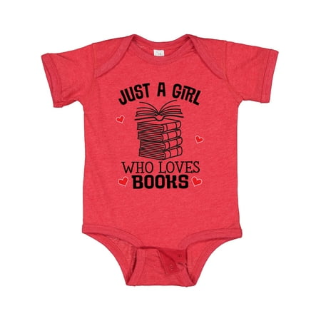 

Inktastic Just a Girl Who Loves Books Gift Baby Girl Bodysuit