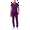 Eggplant, variant on Addition Go-Higher Scrub Set For Women - Notched V-Neck Scrub Top & Skinny Cargo Scrub Pants