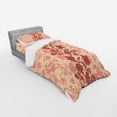 thumbnail image 2 of Ambesonne Floral Bedding Set 3 Pcs, Vibrant Boho Flowers, Twin, Peach and Coral, 2 of 2