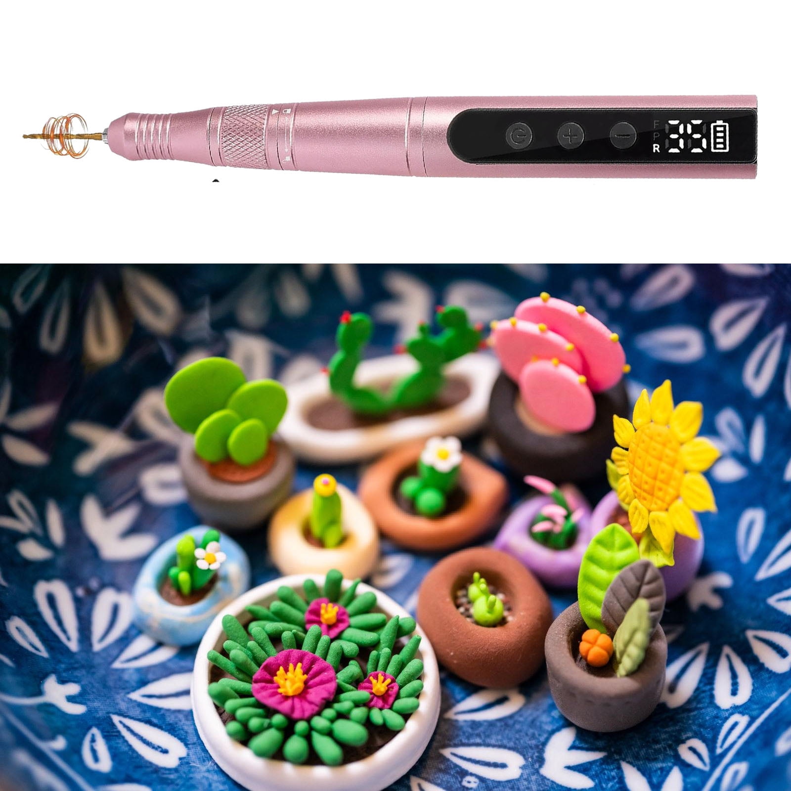 Jewelry Making Set Featuring Wireless Drill for Polymers Clay Polishing Tool