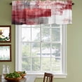 thumbnail image 4 of Red Grey Oil Painting Valances for Windows, Decorative Rod Pocket Window Valance Curtains, Abstract Modern Street Smear Art Short Curtain Drapes for Kitchen/Living Room, 2 Panels, 42" W x 18" L, 4 of 8
