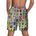 thumbnail image 2 of Lsque Mens Swim Trunks Cute Dogs Collage Pattern - Bathing Suit Compression Liner - Beach Swim Shorts Swimwear - (S-3XL) - Stretch Quick Dry -Medium, 2 of 9