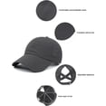 thumbnail image 5 of YooGuoGuo Womens Criss Cross Ponytail Baseball Cap Adjustable Messy Bun Mesh Quick Drying Hat, 5 of 5