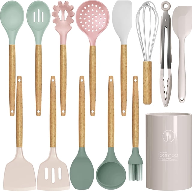 Juego de utensilios de cocina oannao Silicone 446°F, resistente al calor
