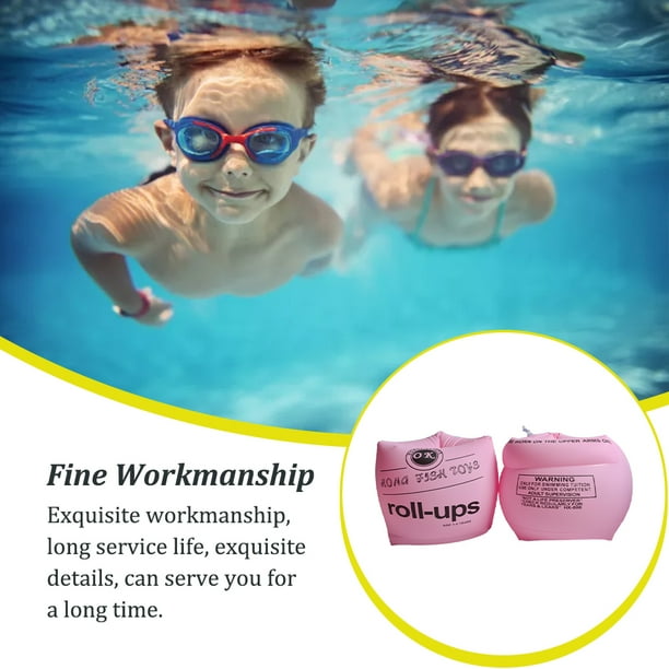 2 Pieces Inflatable PVC Swim Belts Adjustable Toddlers Children Teenagers Pool Arm Bands Self