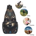 thumbnail image 5 of Lsque Tribal Style Raccoon Pattern Cross Chest Bag Diagonally – Premium Durable Front Chest Sling with Adjustable Padded Strap, High-Capacity Storage, 5 of 8